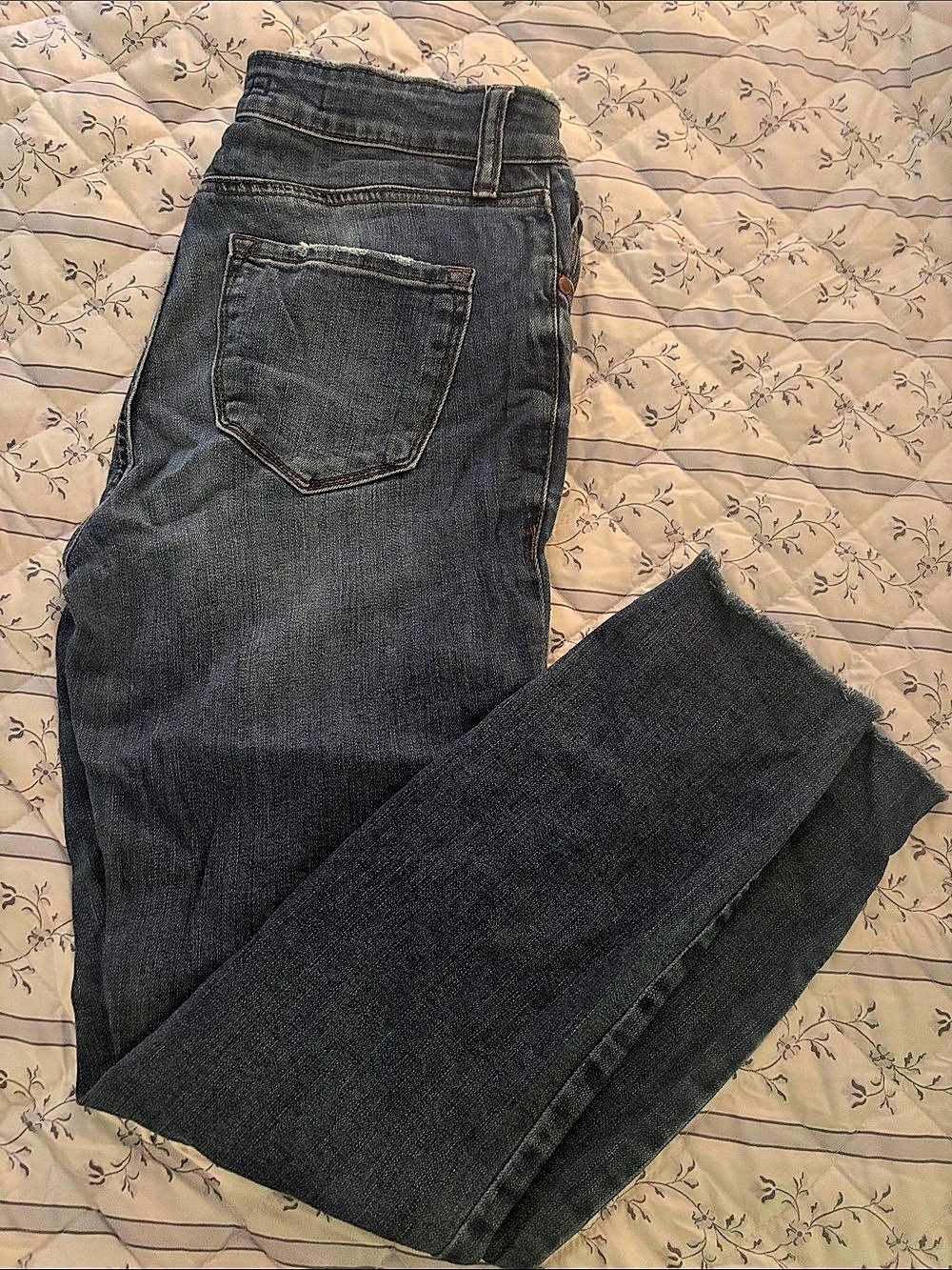 See Thru Soul High Rise Ankle Skinny Jeans Blue Waist 25